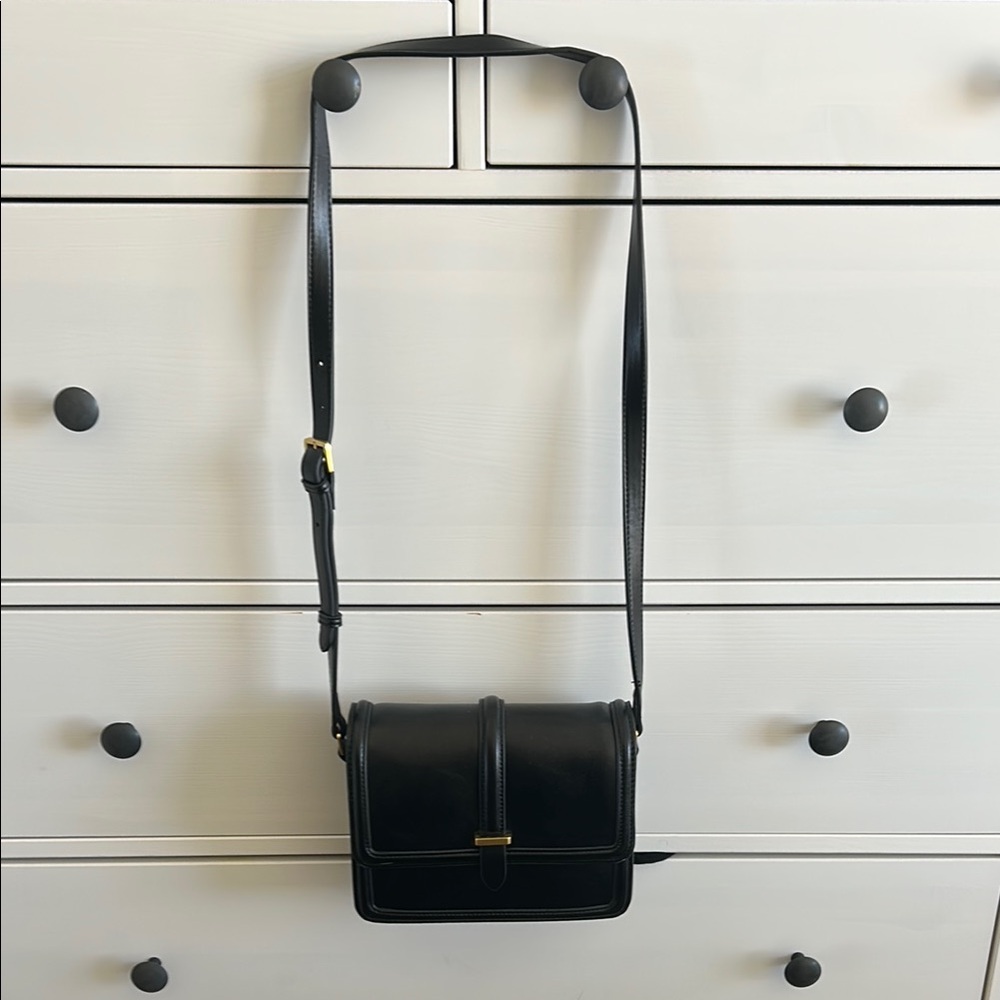 Mango Black Crossbody Bag with Adjustable Strap